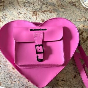 Pink Heart-Shaped Women's Bag